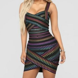 NWT Fashion Nova Tatiana Bandage Dress Sz M